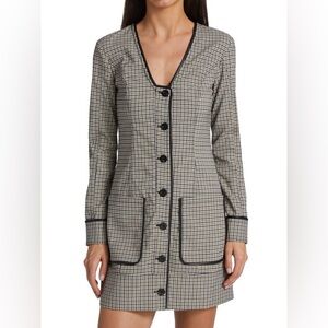 Staud Fairham Plaid Dress